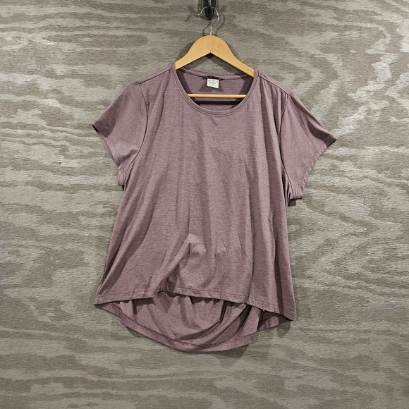 Athleta Air Out Cinch Tee XL Purple Top Open Back T-Shirt Workout Gym Athleisure - Picture 1 of 8